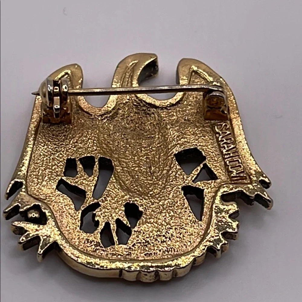 Vintage Sarah Coventry pin brooch American eagle Gold Eagle Brooch - Picture 2 of 9